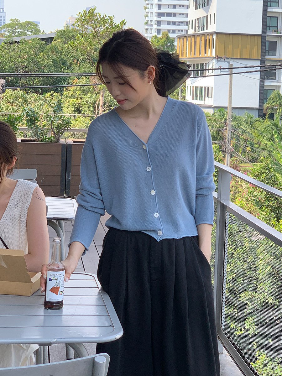 V-neck Casual Cool Women's sweater 41MP39199 - 图片 5