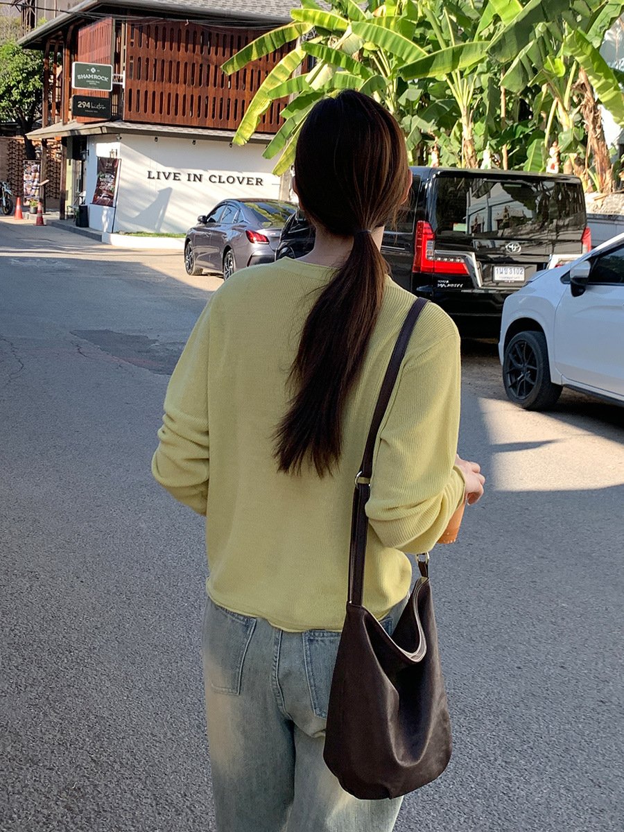 V-neck Casual Cool Women's sweater 41MP39199 - 图片 3