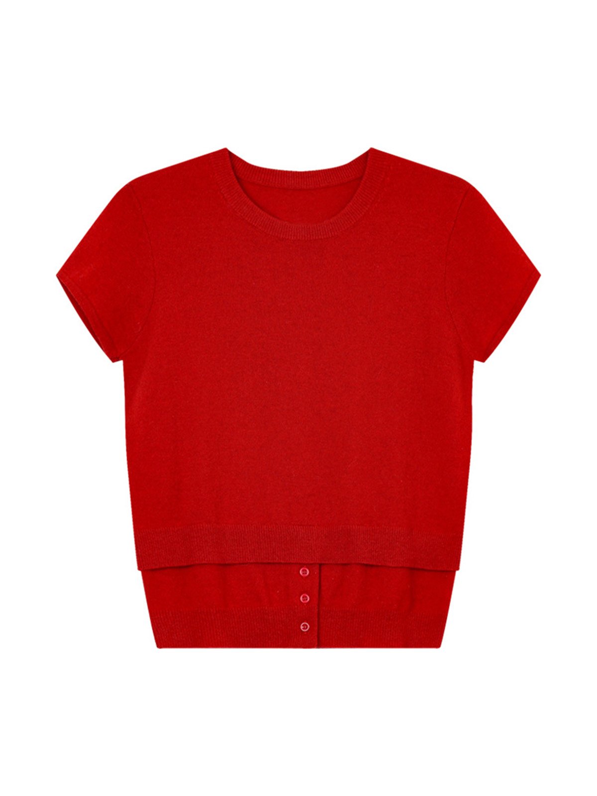 60%Wool short-sleeved knitwear 24358 - 图片 2