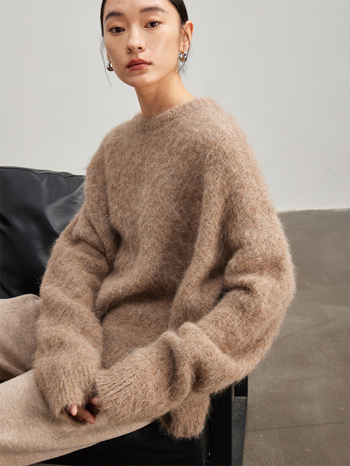 78%Alpaca Pullover Sweater FL2165 - 图片 3