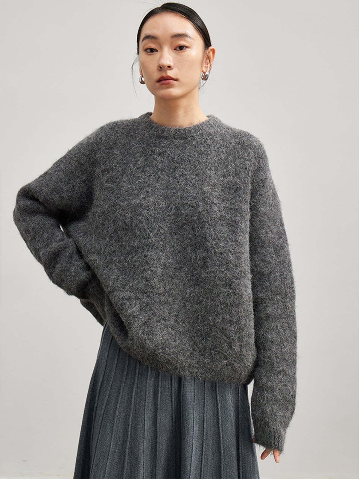 78%Alpaca Pullover Sweater FL2165 - 图片 4