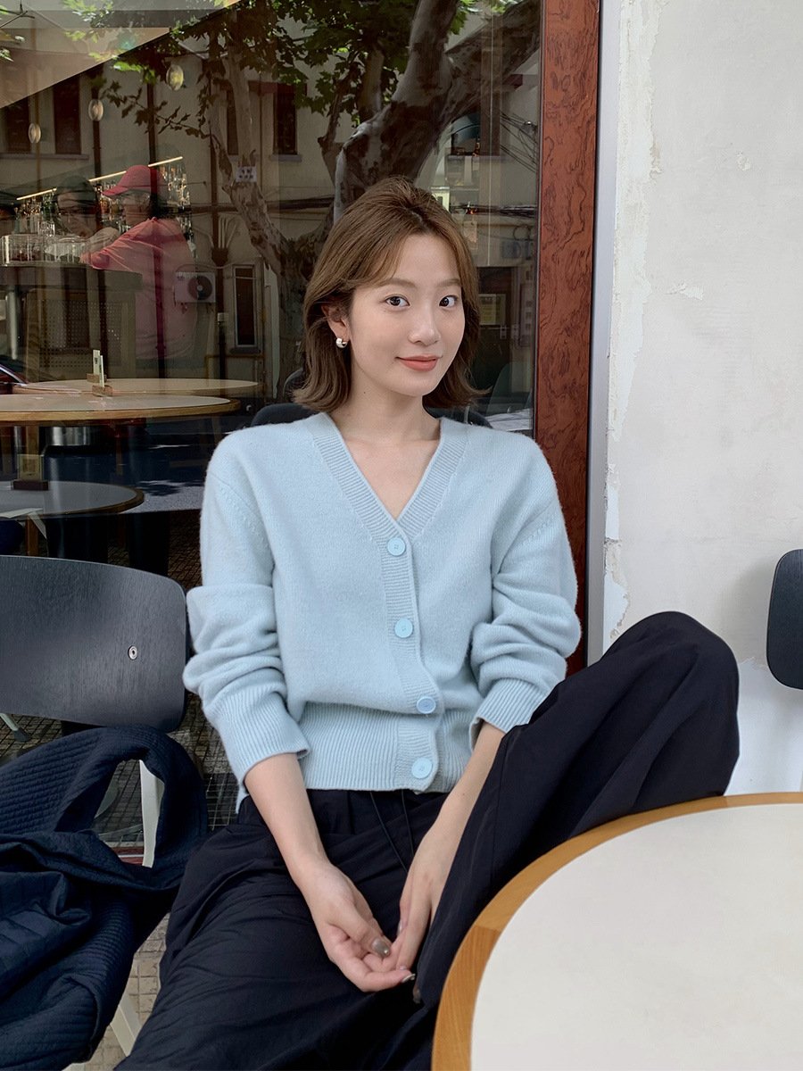 80%Wool Causal Knitted Cardigan Sweaters 52698 - 图片 4