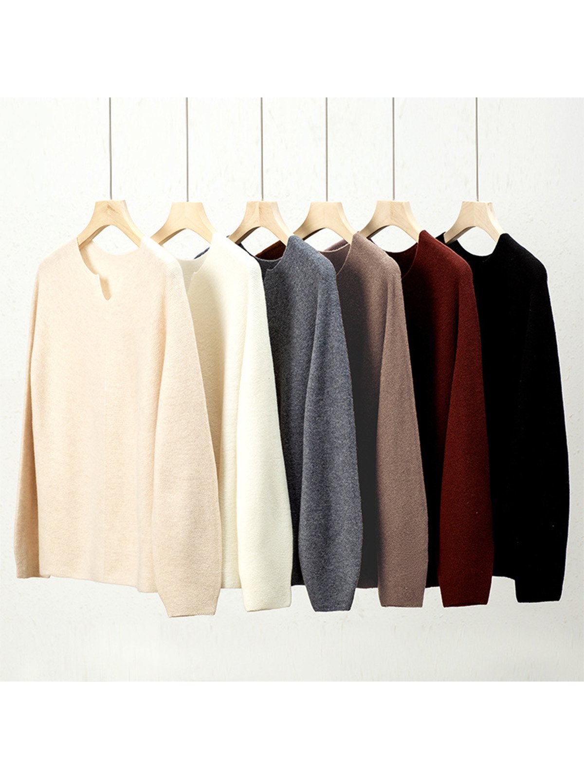 100% Wool Seamless Process Wool Sweater AS703309 - 图片 7