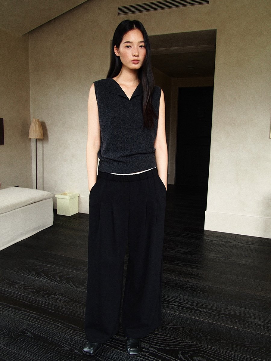 100%Wool Skin-friendly Knitted Vest 53MF57227 - 图片 3