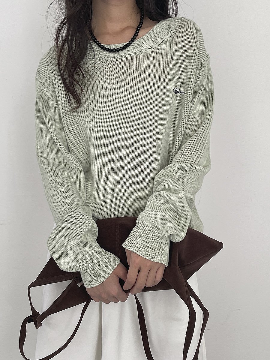 Cotton crew neck sweater 15705 - 图片 4