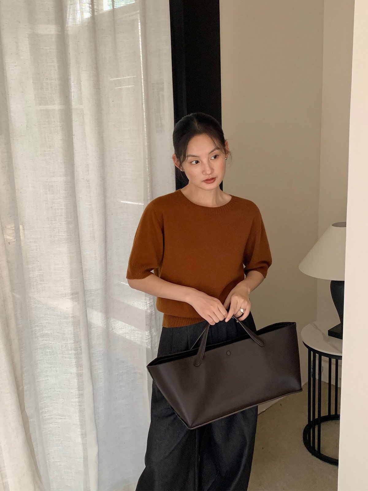 Soft 100%Wool Short-sleeved Knitwear 23469 - 图片 2