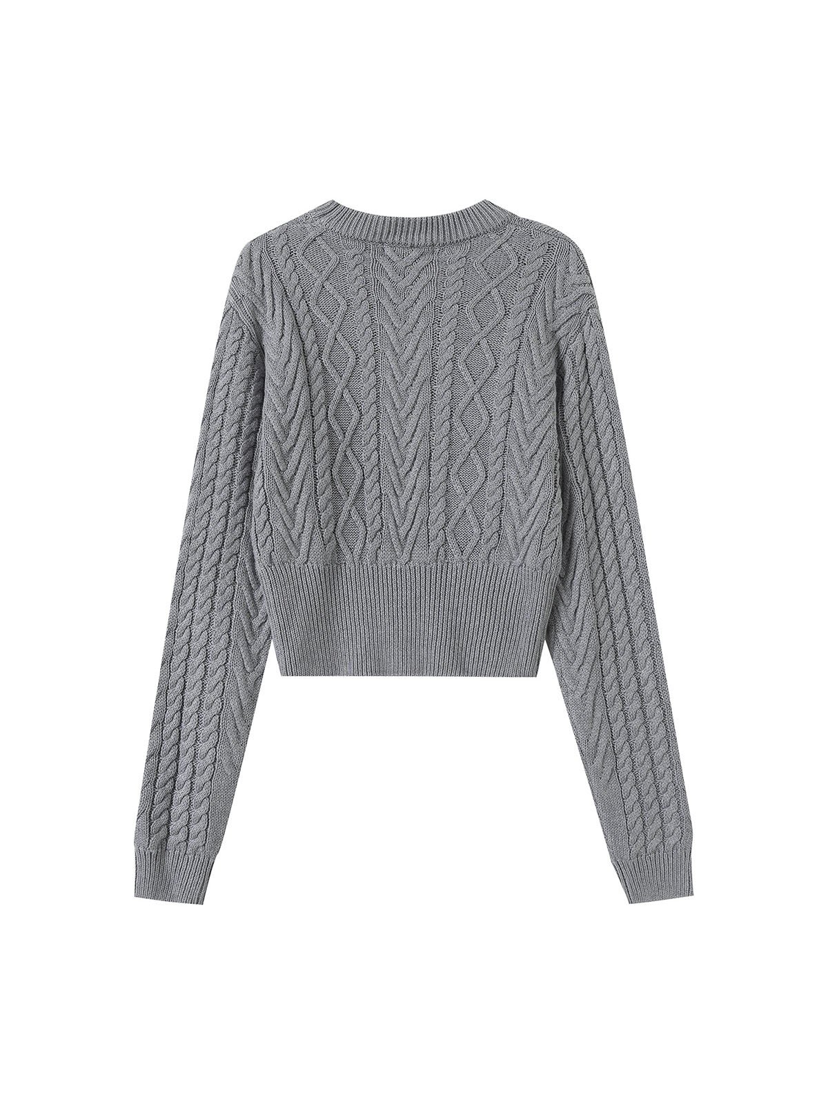 100%Cotton Short Sweater Top 23685 - 图片 2