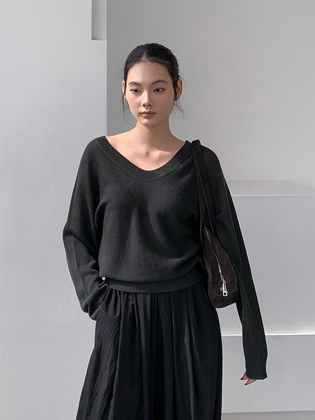 Woolen deep v-neck sweaters 51MG53396 - 图片 4