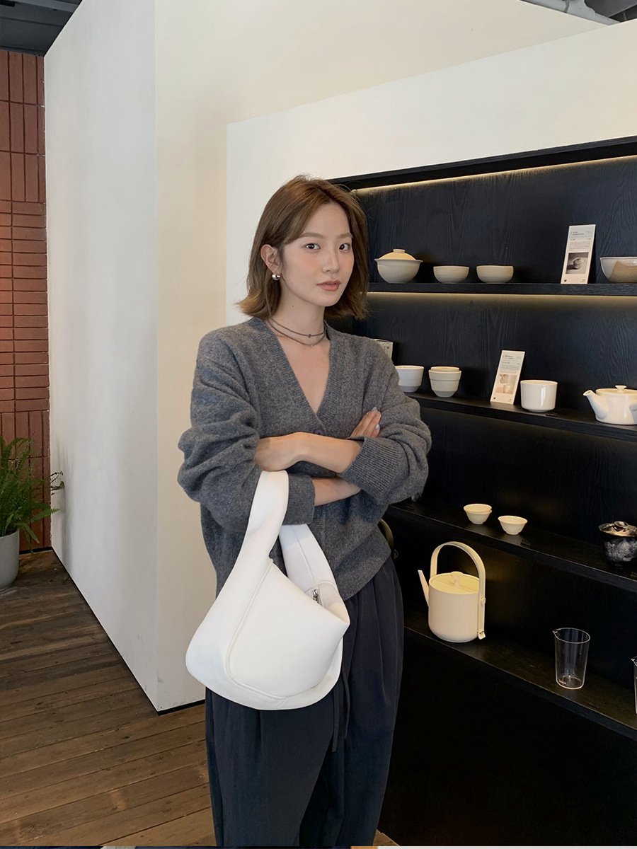 80%Wool Causal Knitted Cardigan Sweaters 52698 - 图片 2