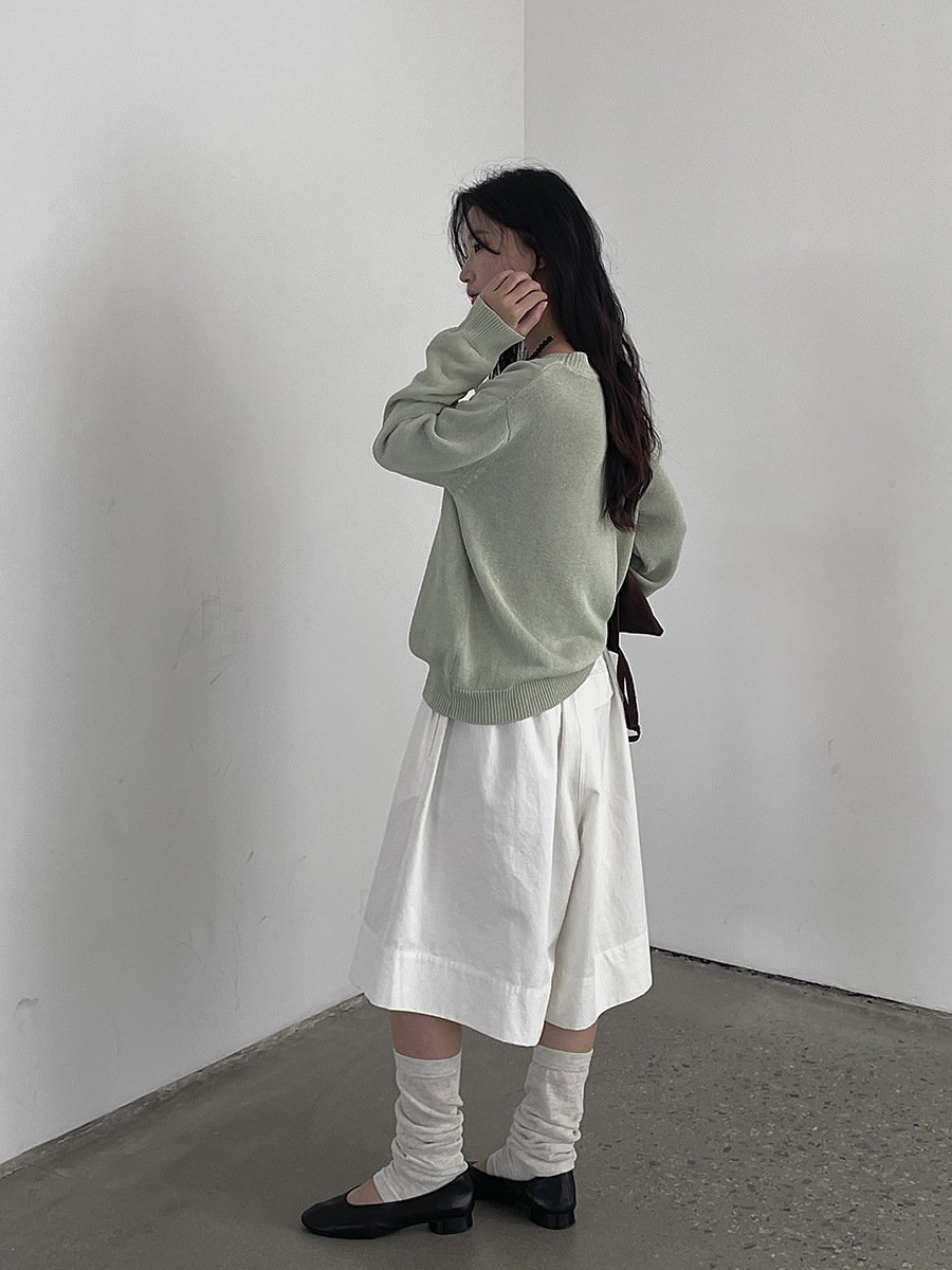 Cotton crew neck sweater 15705 - 图片 5