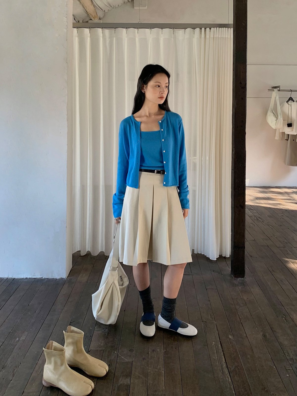 Soft 100%Wool Single-breasted Vest and Cardigan 24478 - 图片 4