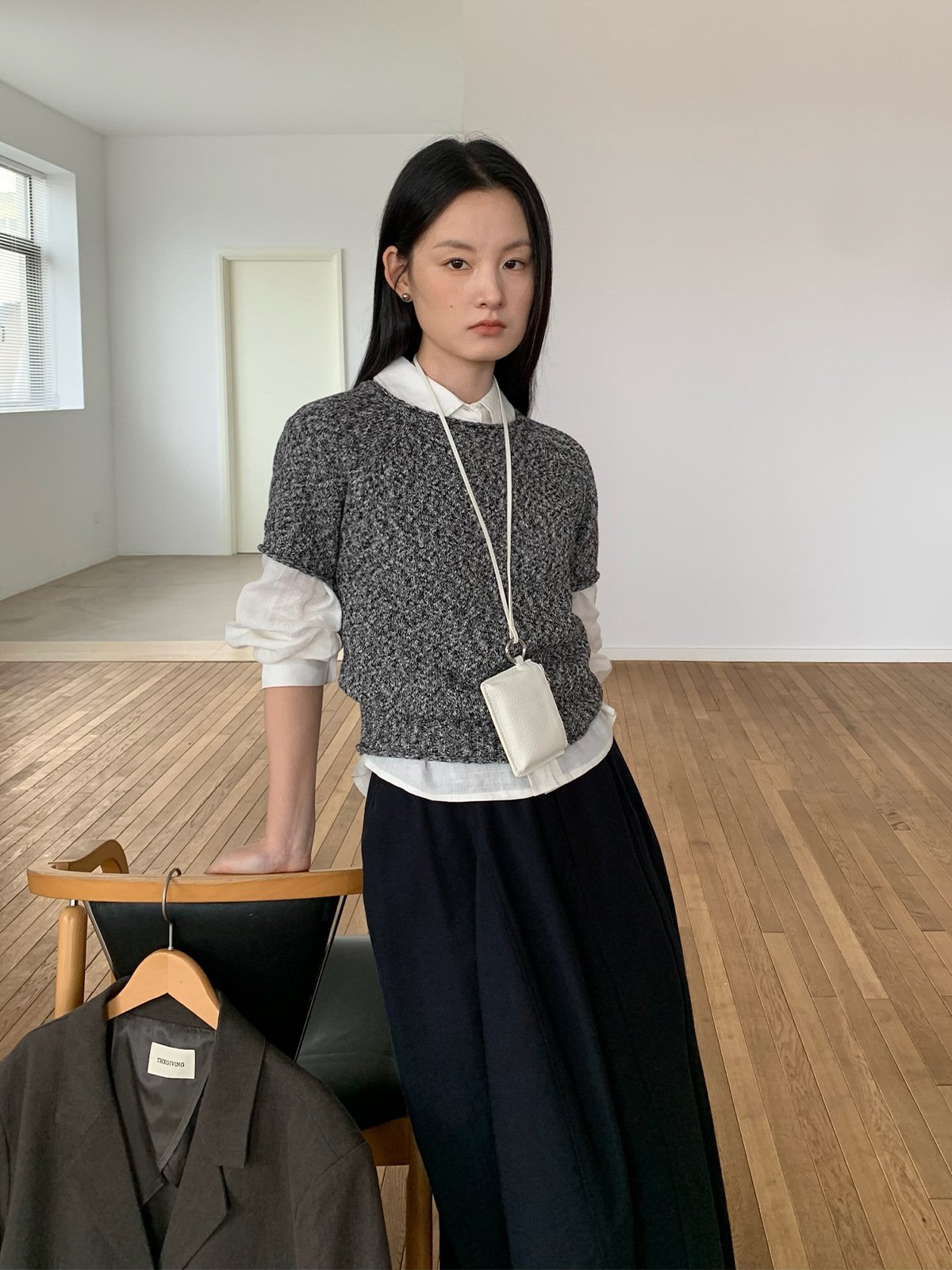 100%Cotton Short-sleeved Knitted Sweater 24650 - 图片 2