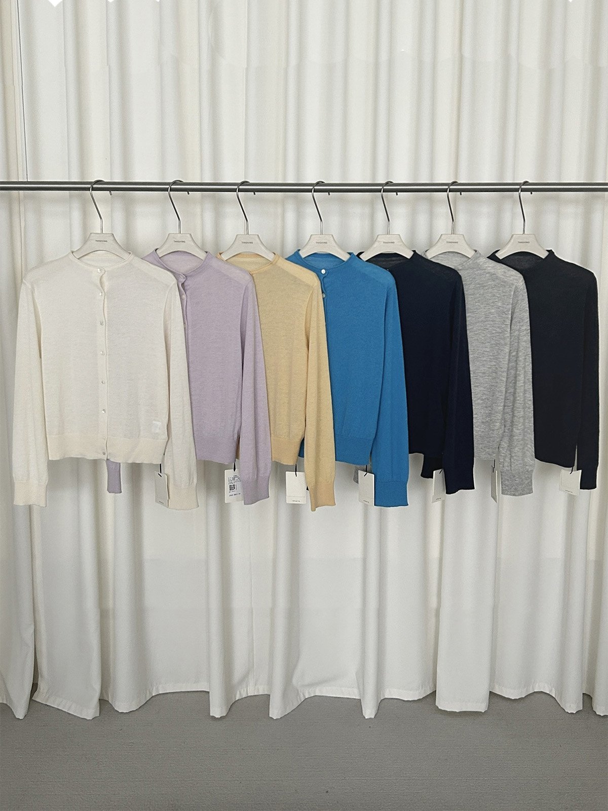 Soft 100%Wool Cardigan Knitted Sweater 25698 - 图片 4