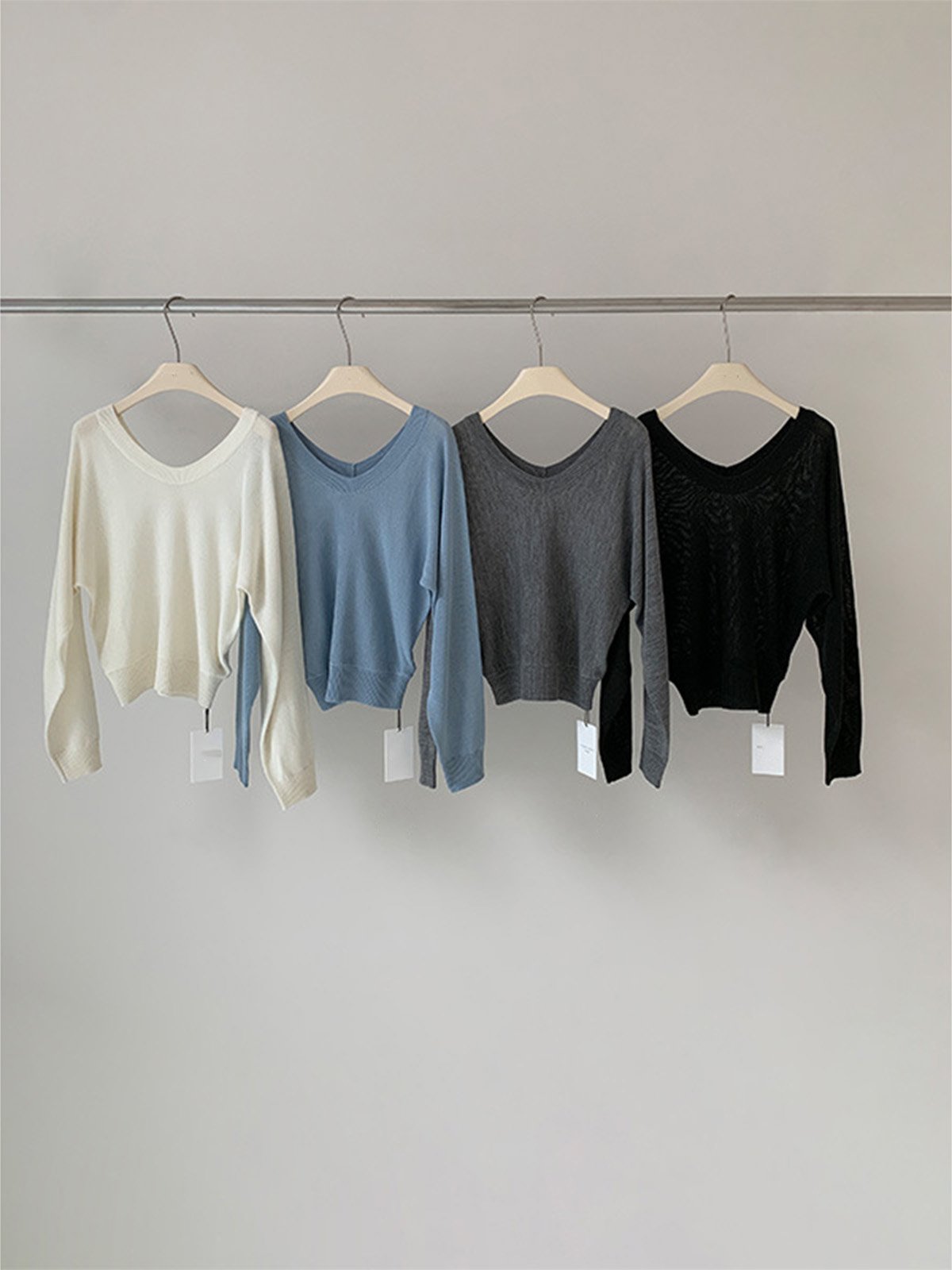 Woolen deep v-neck sweaters 51MG53396 - 图片 8