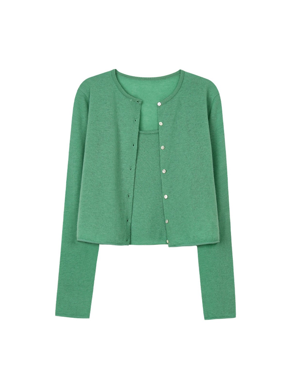 Soft 100%Wool Single-breasted Vest and Cardigan 24478