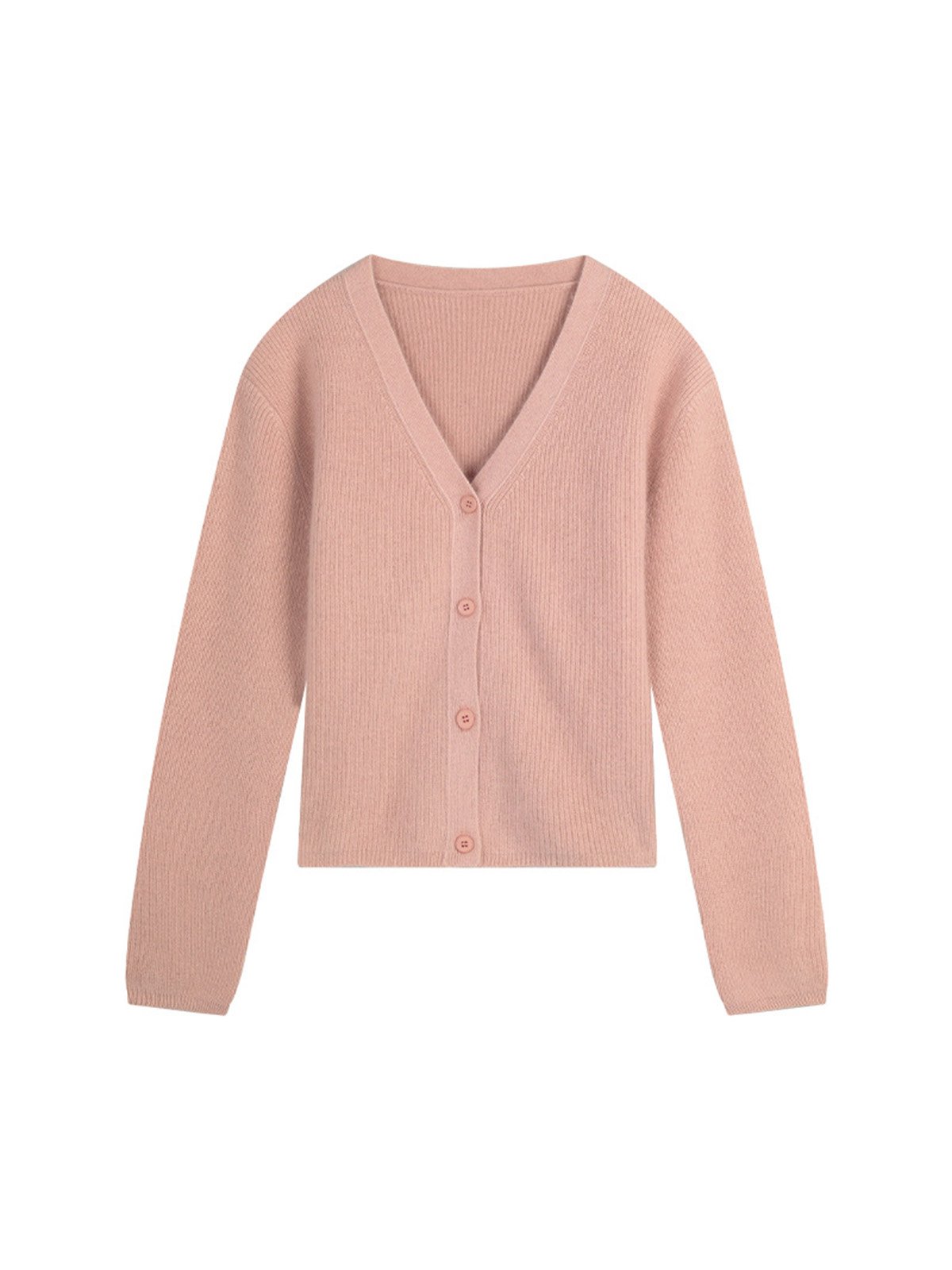 33%Raccoon and Wool v-neck cardigan knitwear 52318 - 图片 8