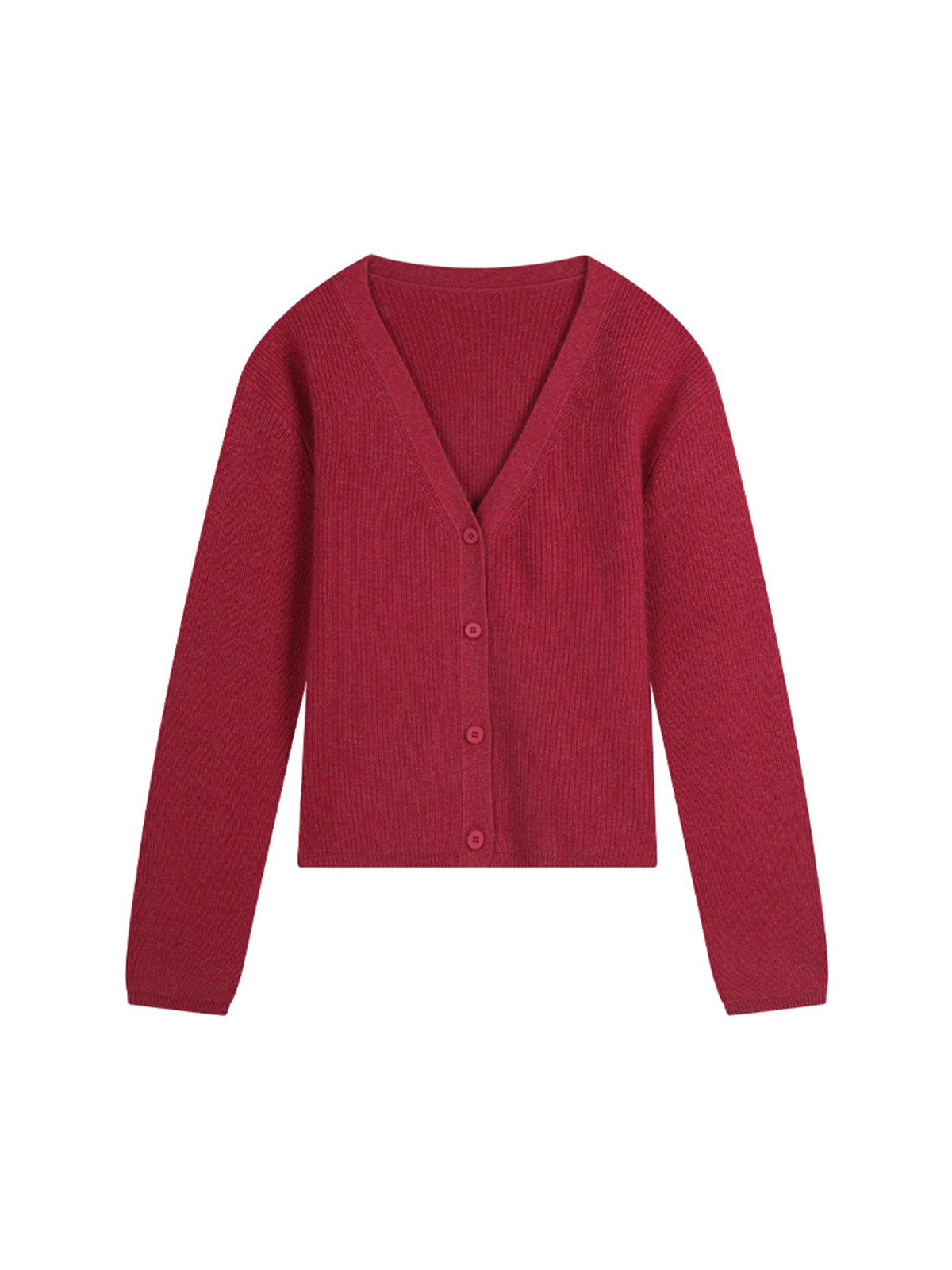 33%Raccoon and Wool v-neck cardigan knitwear 52318 - 图片 6