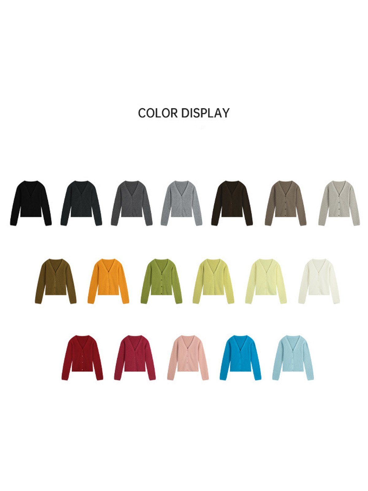 33%Raccoon and Wool v-neck cardigan knitwear 52318 - 图片 10