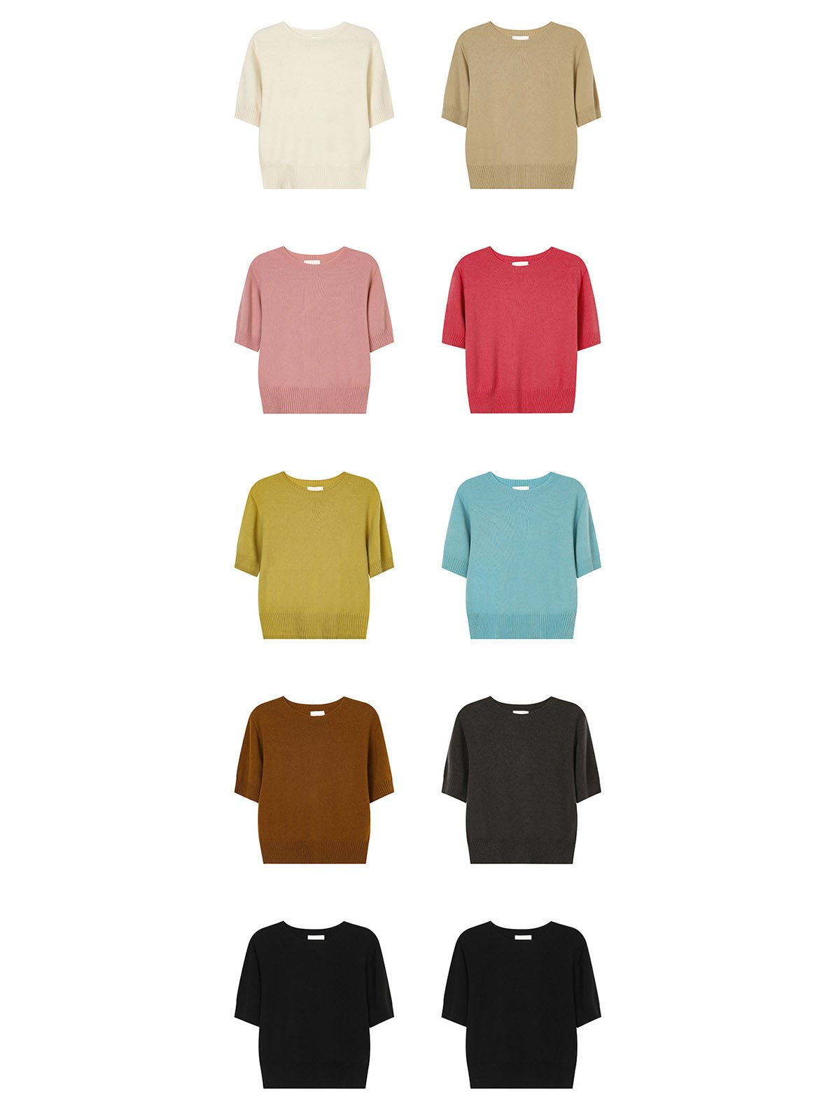 Soft 100%Wool Short-sleeved Knitwear 23469 - 图片 4