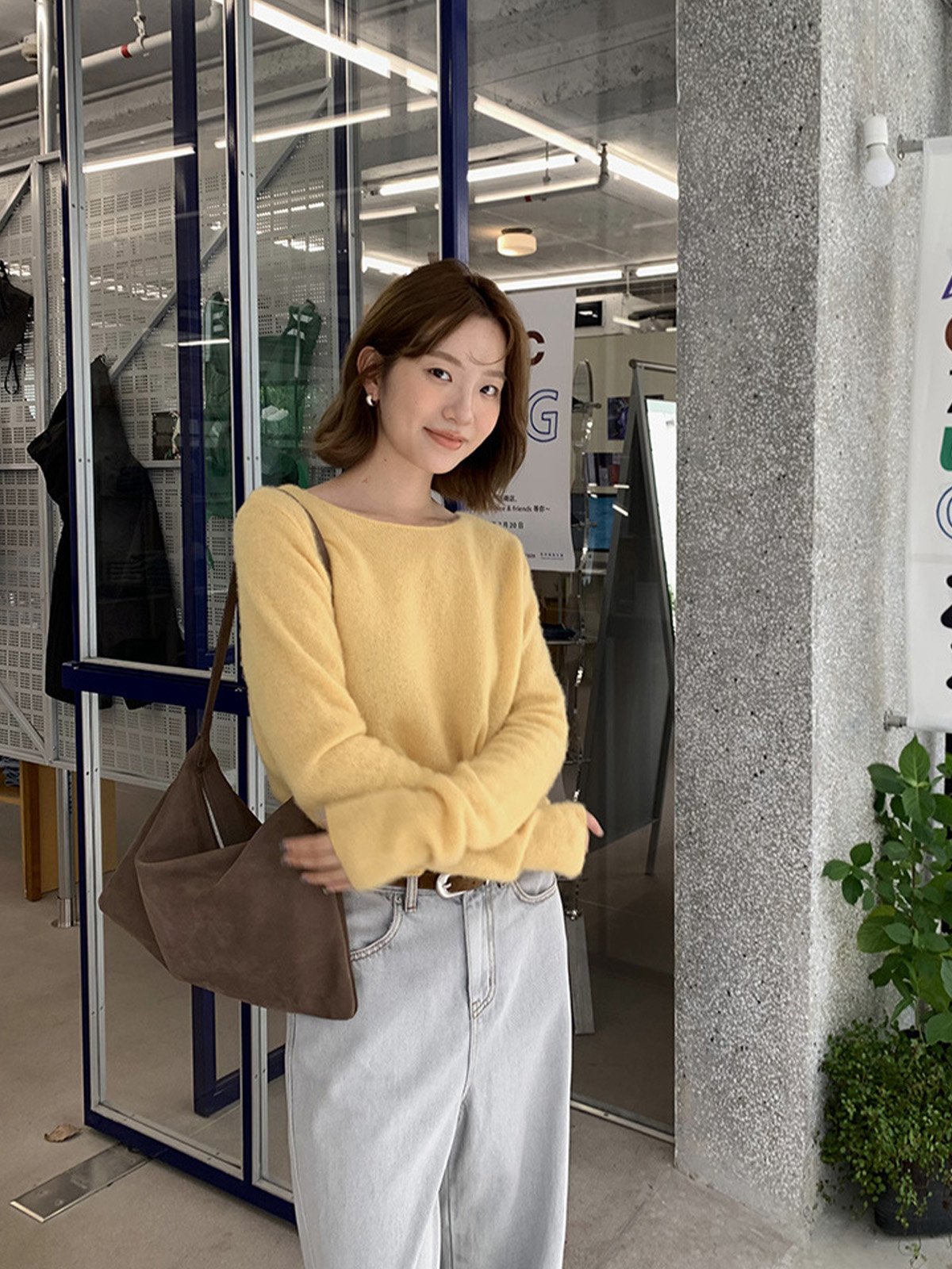 75%Cashmere and 25%Silk Long sleeve sweater 43ME52318U - 图片 3