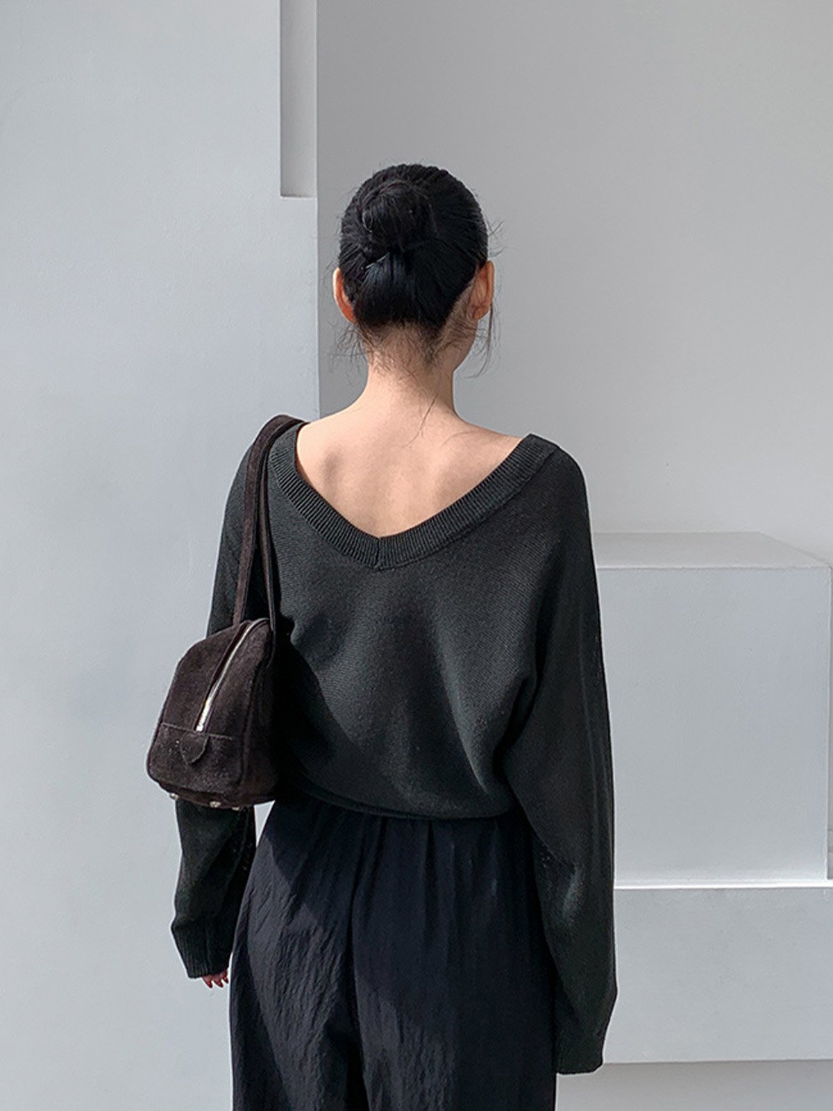 Woolen deep v-neck sweaters 51MG53396 - 图片 5