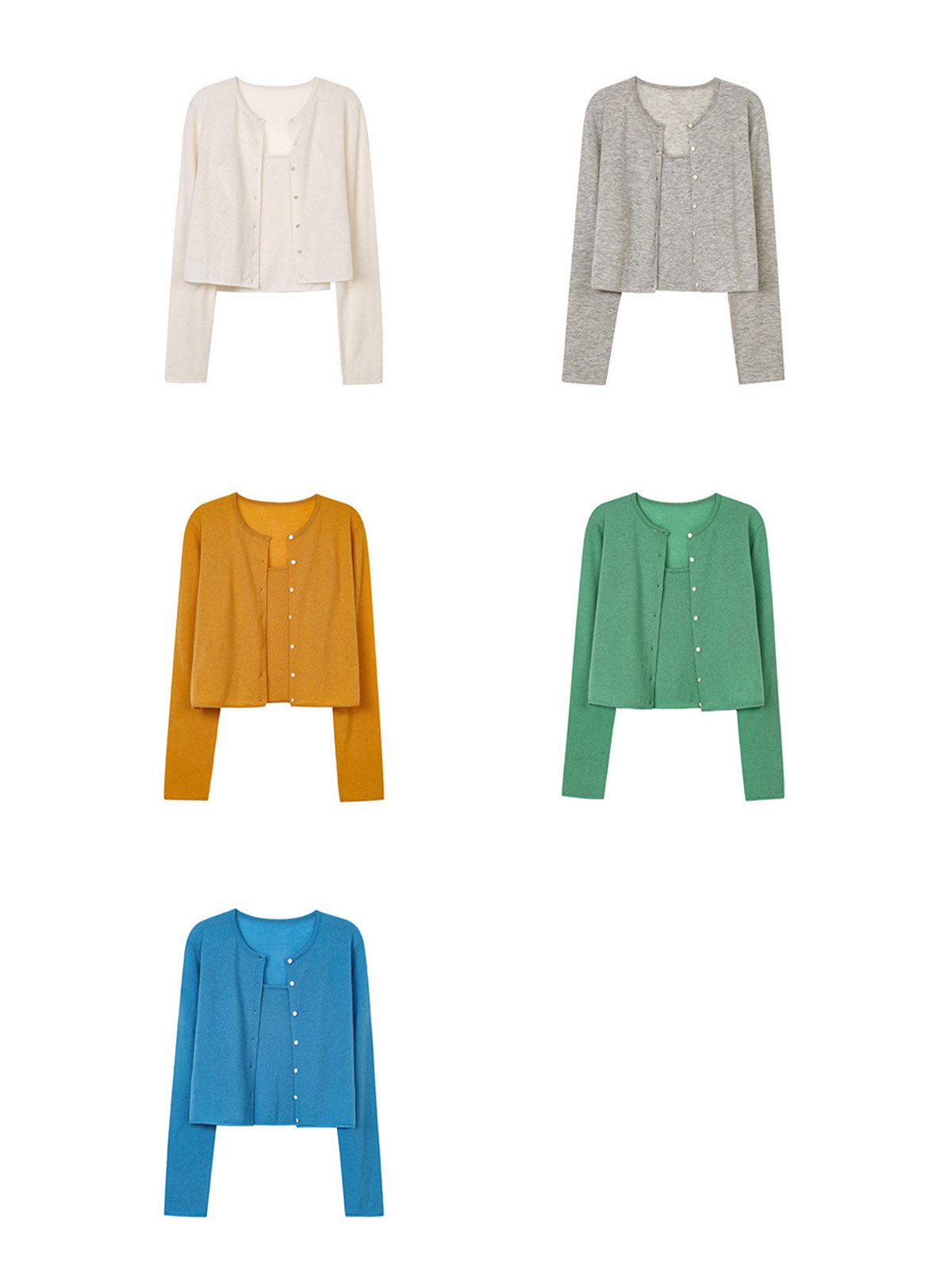 Soft 100%Wool Single-breasted Vest and Cardigan 24478 - 图片 8