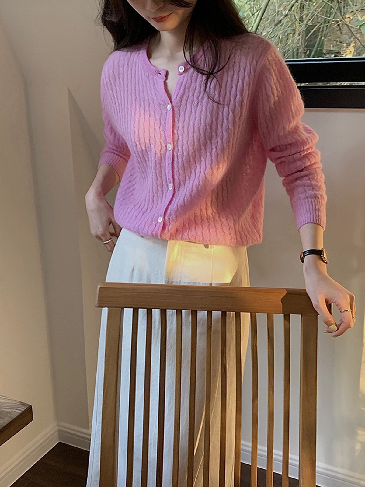 Super Mohair Wool Soft Women's Sweater 52312