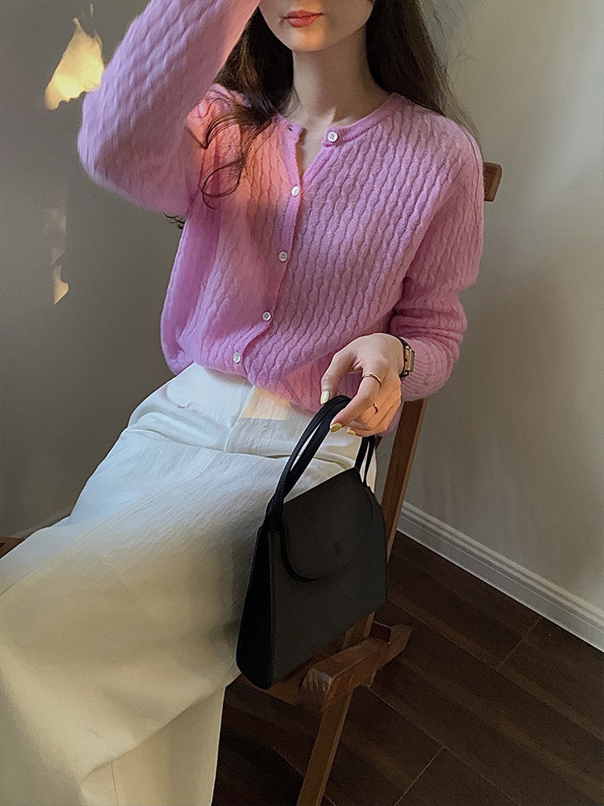 Super Mohair Wool Soft Women's Sweater 52312 - 图片 2