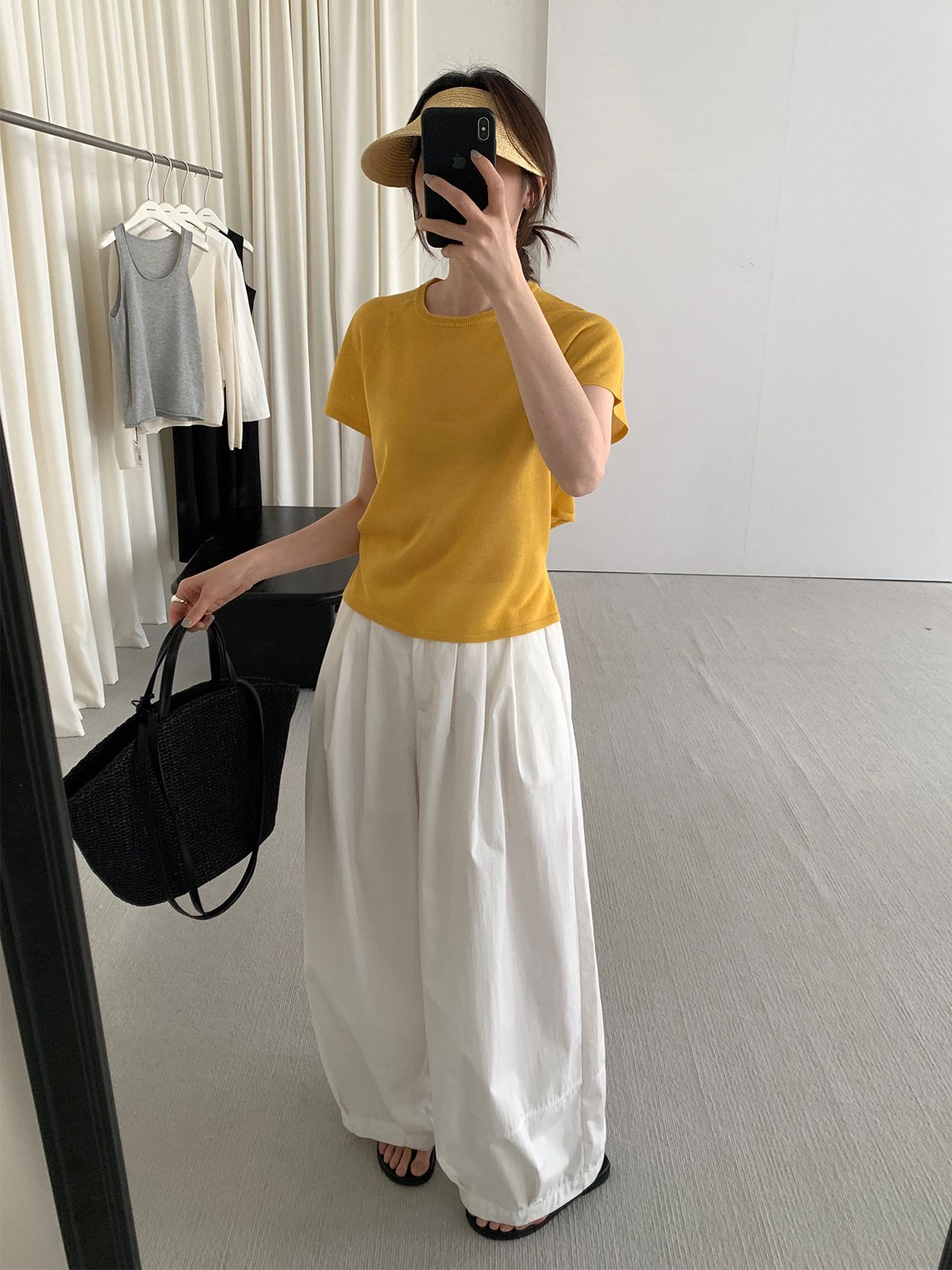 Suit linen and tencel short sleeve knitwear 24805