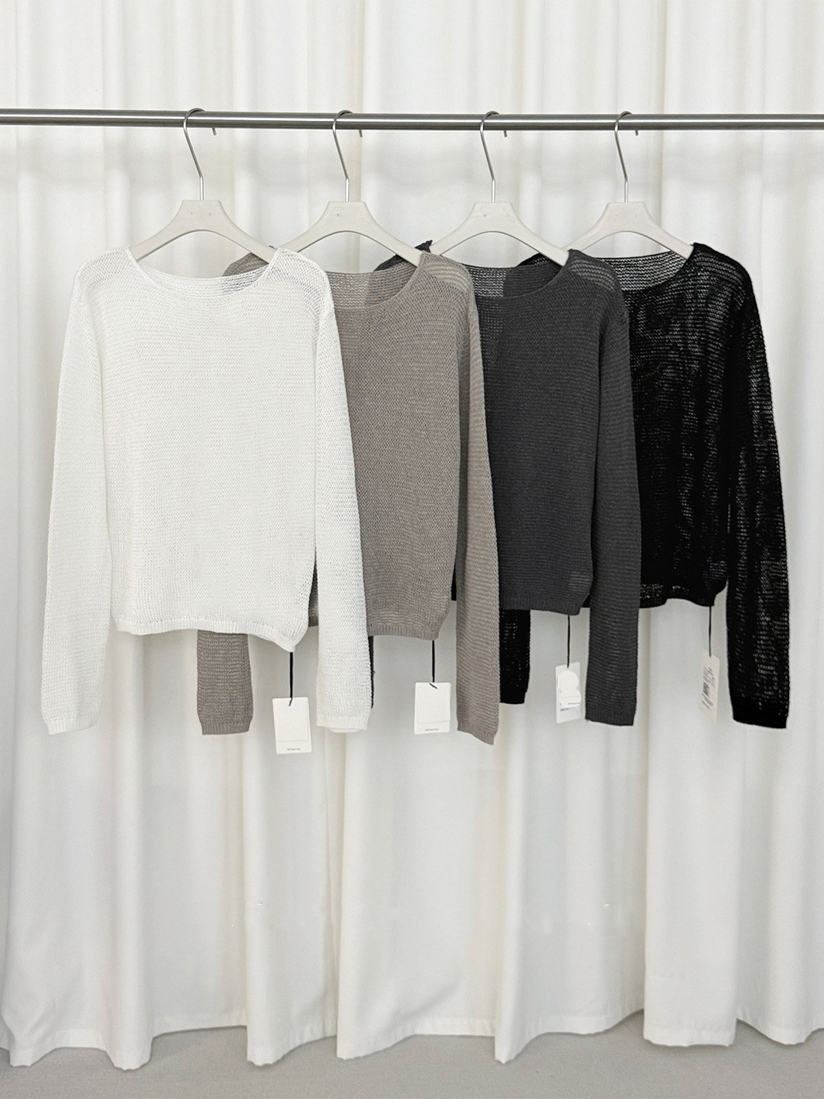 Regular Fit Cotton Blend Sweater Women Knitwear 25659 - 图片 4