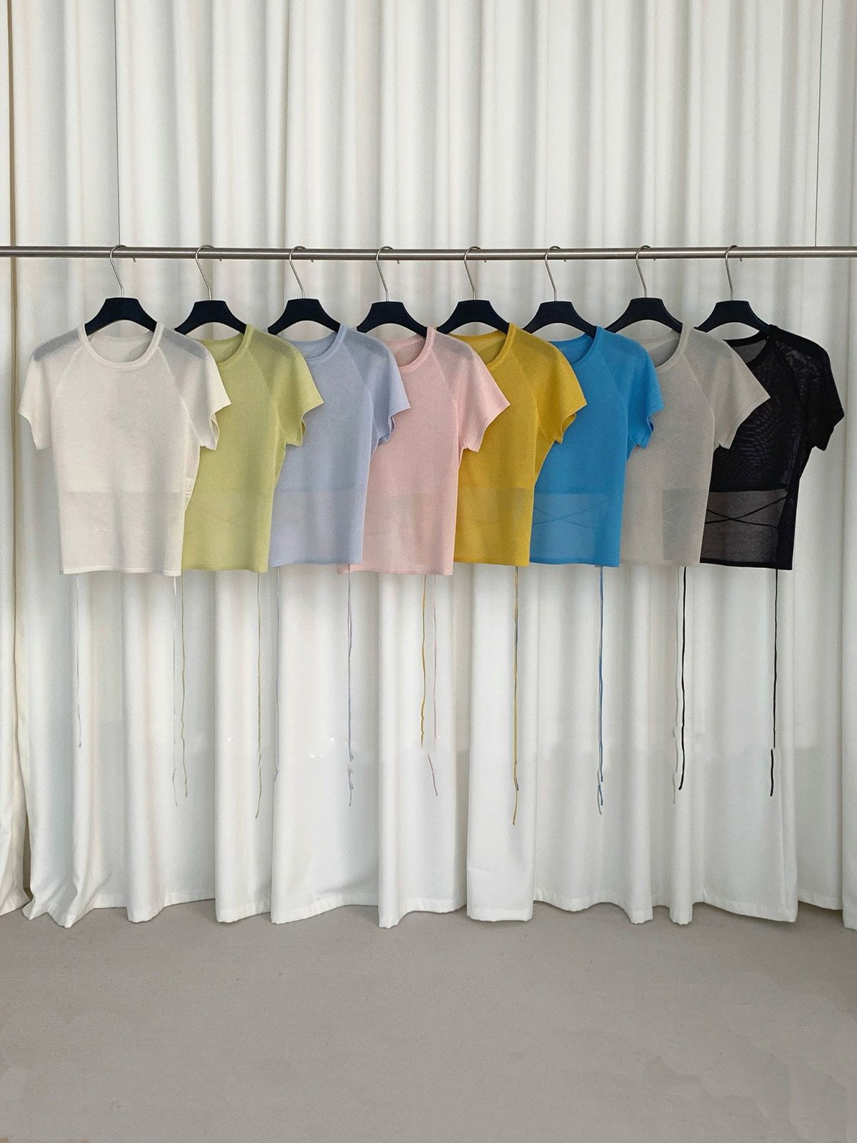 Suit linen and tencel short sleeve knitwear 24805 - 图片 6