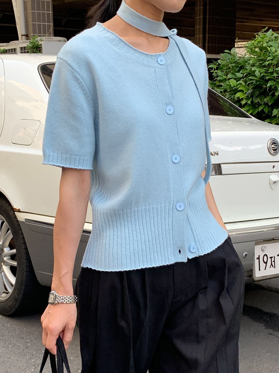 100%Wool Cardigan Colorful sweater 43MAZ52090 - 图片 3