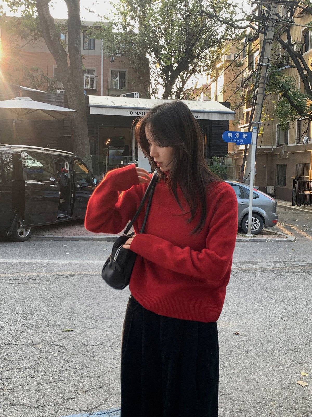 Custom high-neck 100% Wool women sweater MG1236 - 图片 2