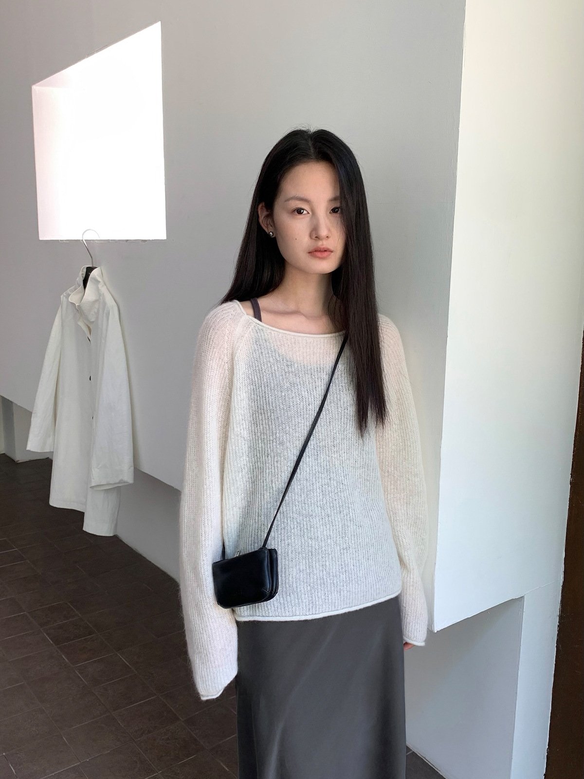 Super Mohair Pullover Long Sleeve Sweater 52368 - 图片 2