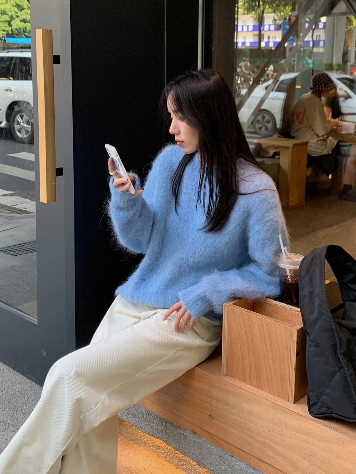78%Alpaca Wool knitted sweater 68952 - 图片 3