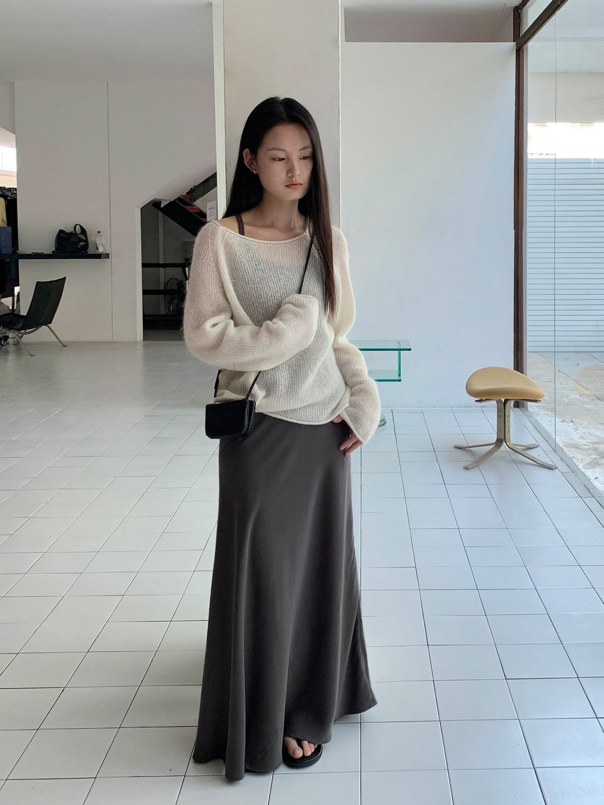 Super Mohair Pullover Long Sleeve Sweater 52368 - 图片 4