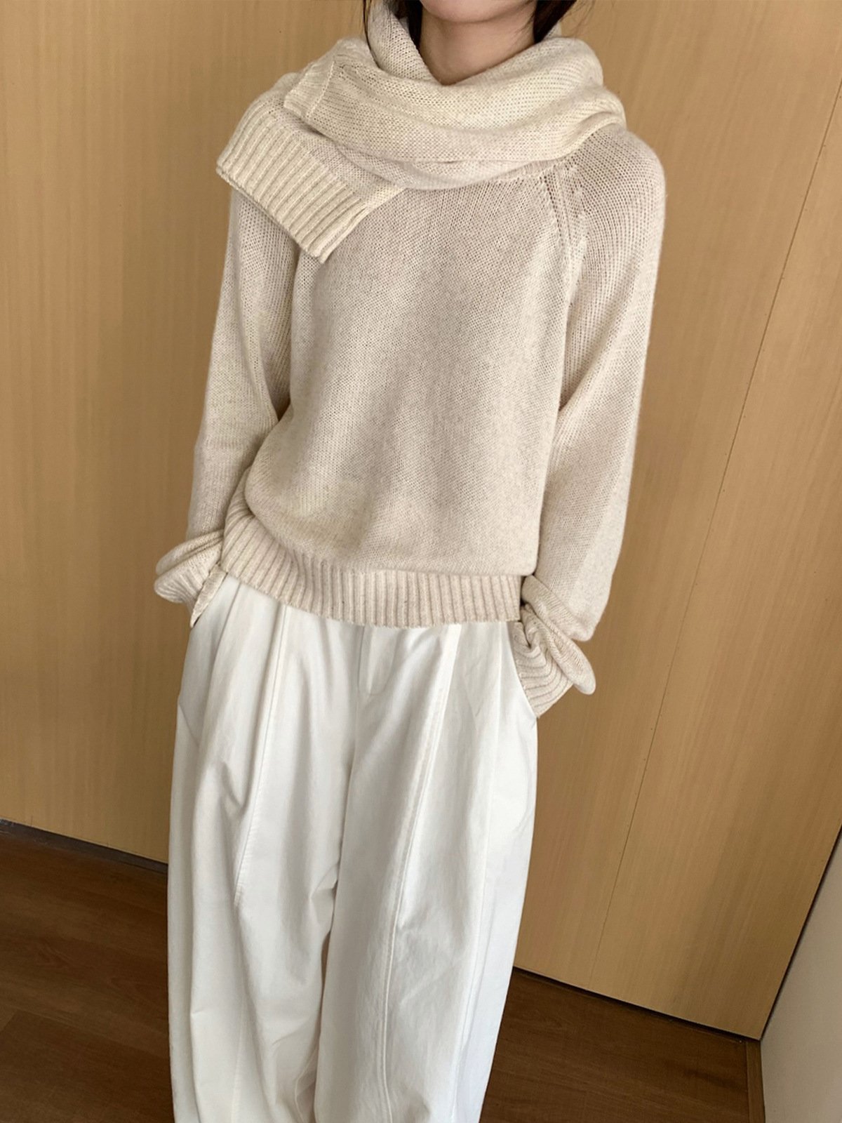 Loose and comfortable Linen Autumn Knitwear 25415 - 图片 4