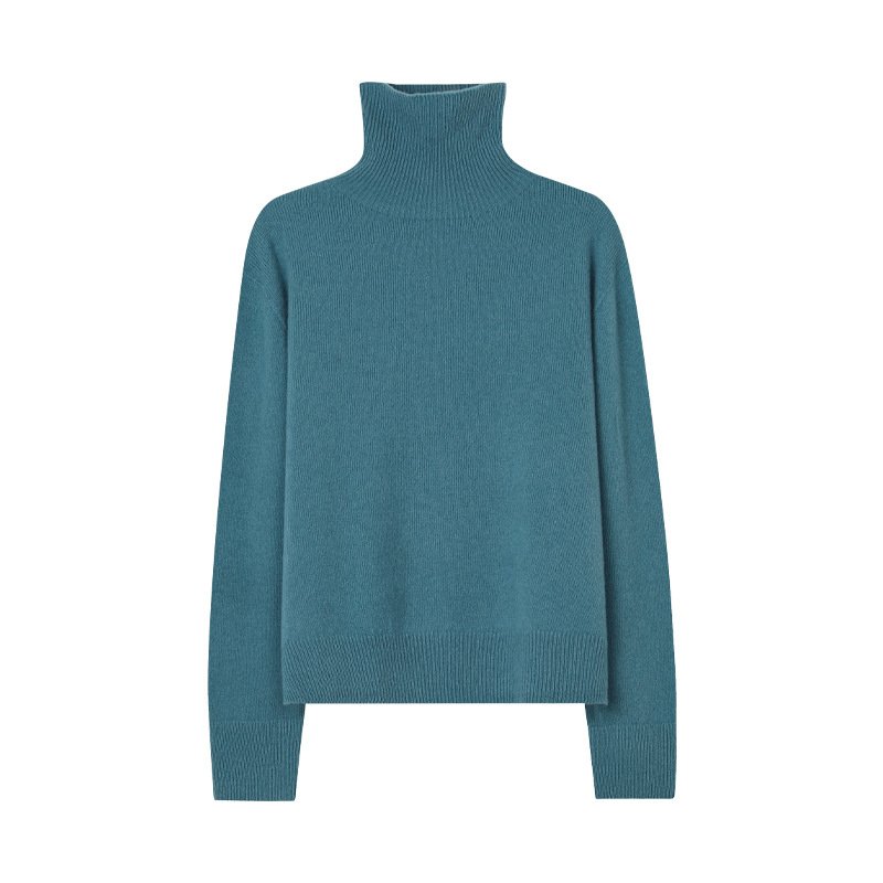 Custom high-neck 100% Wool women sweater MG1236 - 图片 9