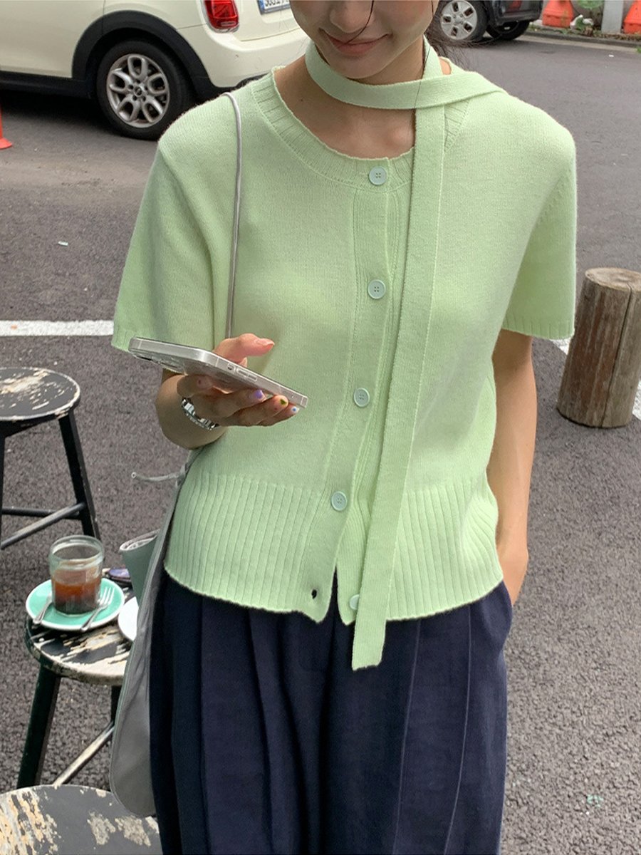 100%Wool Cardigan Colorful sweater 43MAZ52090 - 图片 5