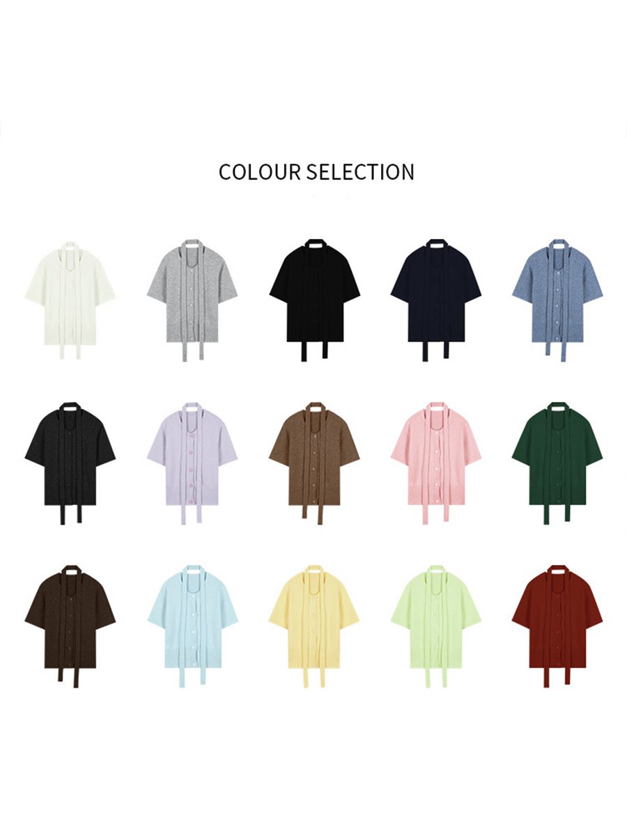 100%Wool Cardigan Colorful sweater 43MAZ52090 - 图片 8