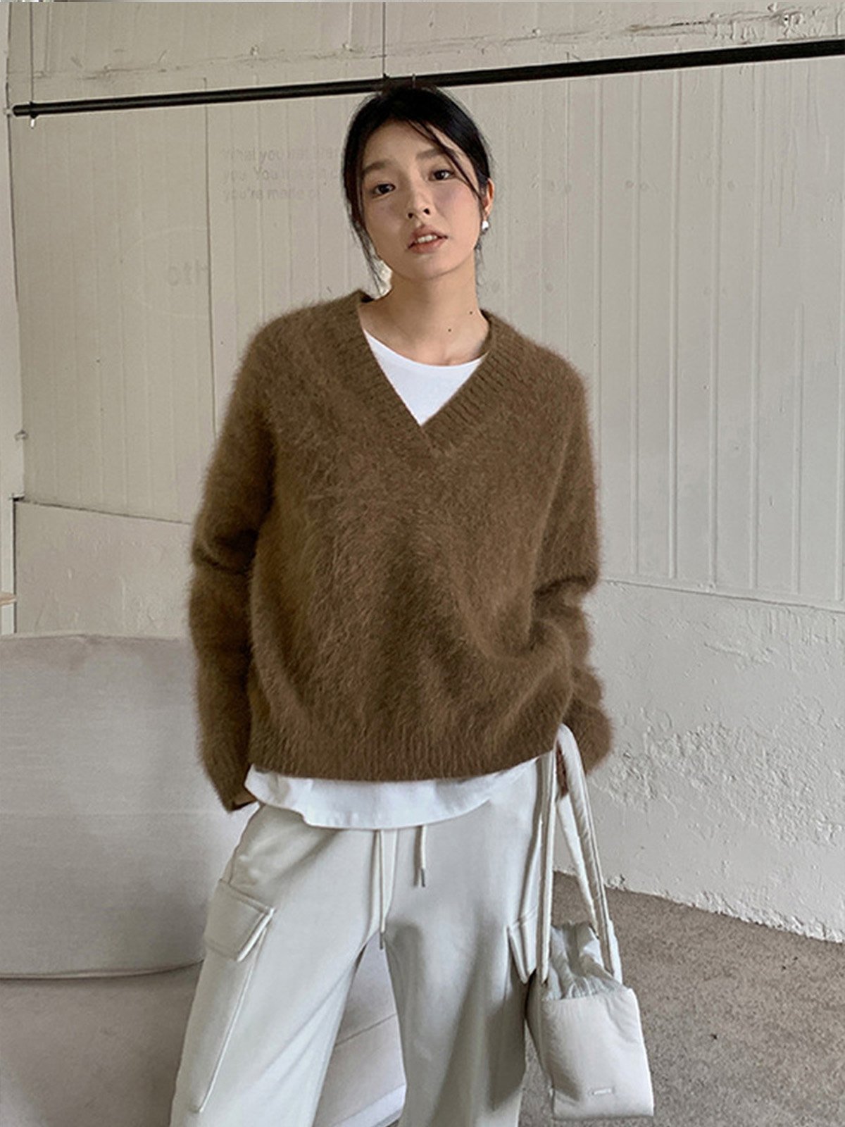 Warm fleece knitted sweater L321524911 - 图片 4