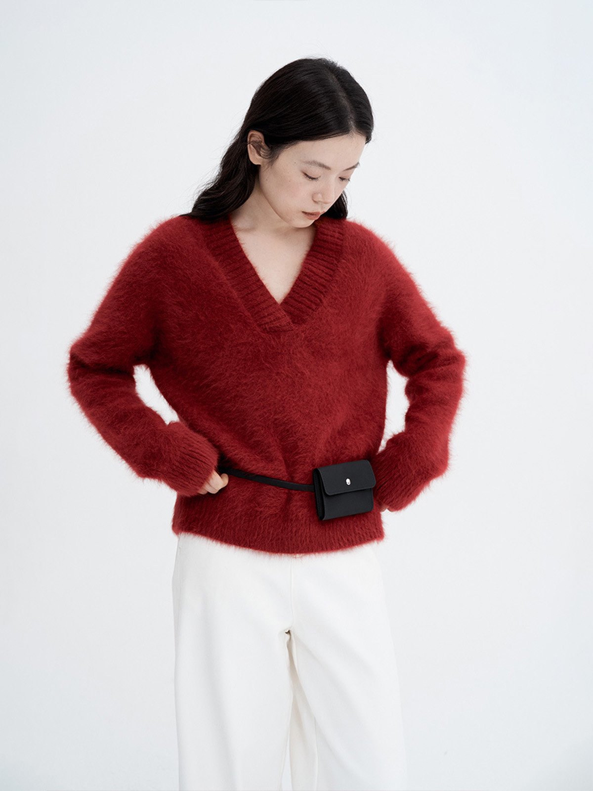 V-neck Long Sleeve Sweater L321524911 - 图片 3