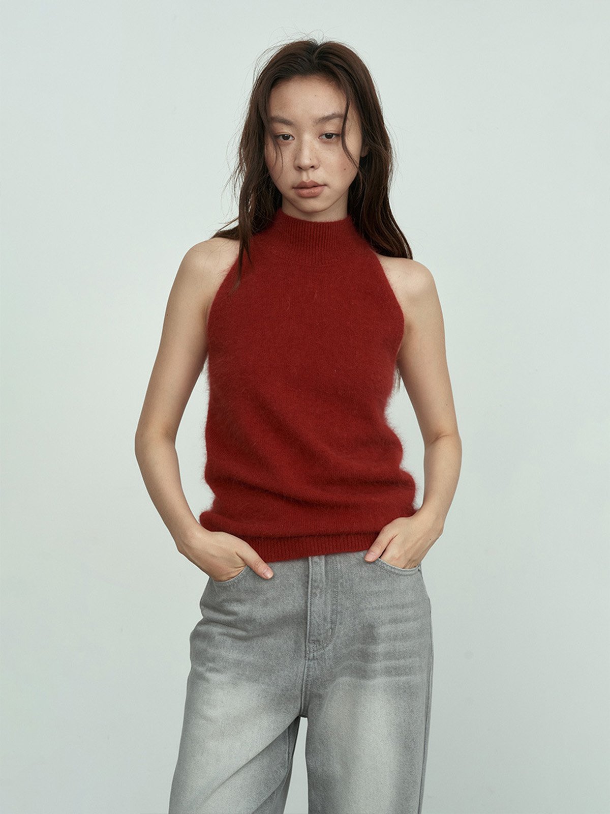 Soft-Wool Knitted Vest Sweater L4223241289 - 图片 2