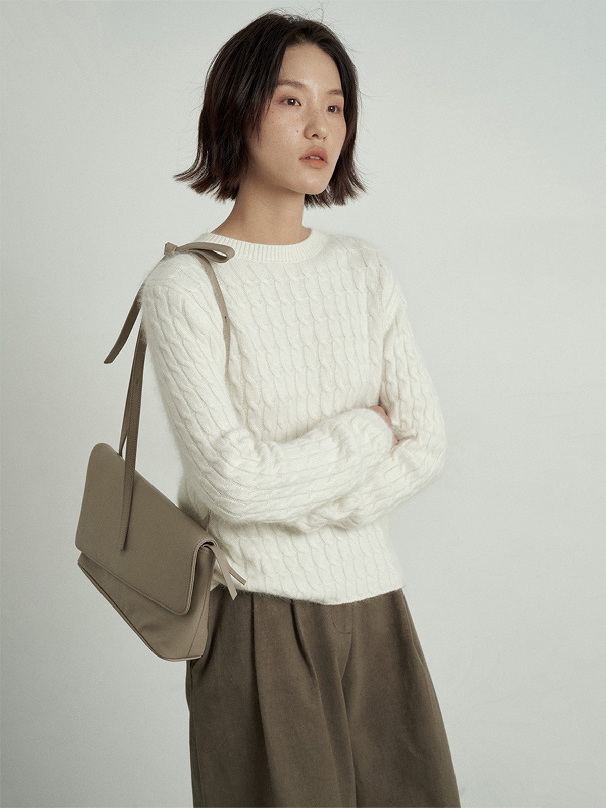 30%Aaccoon and 10%Wool Crew neck Knitwear L4215131031 - 图片 4