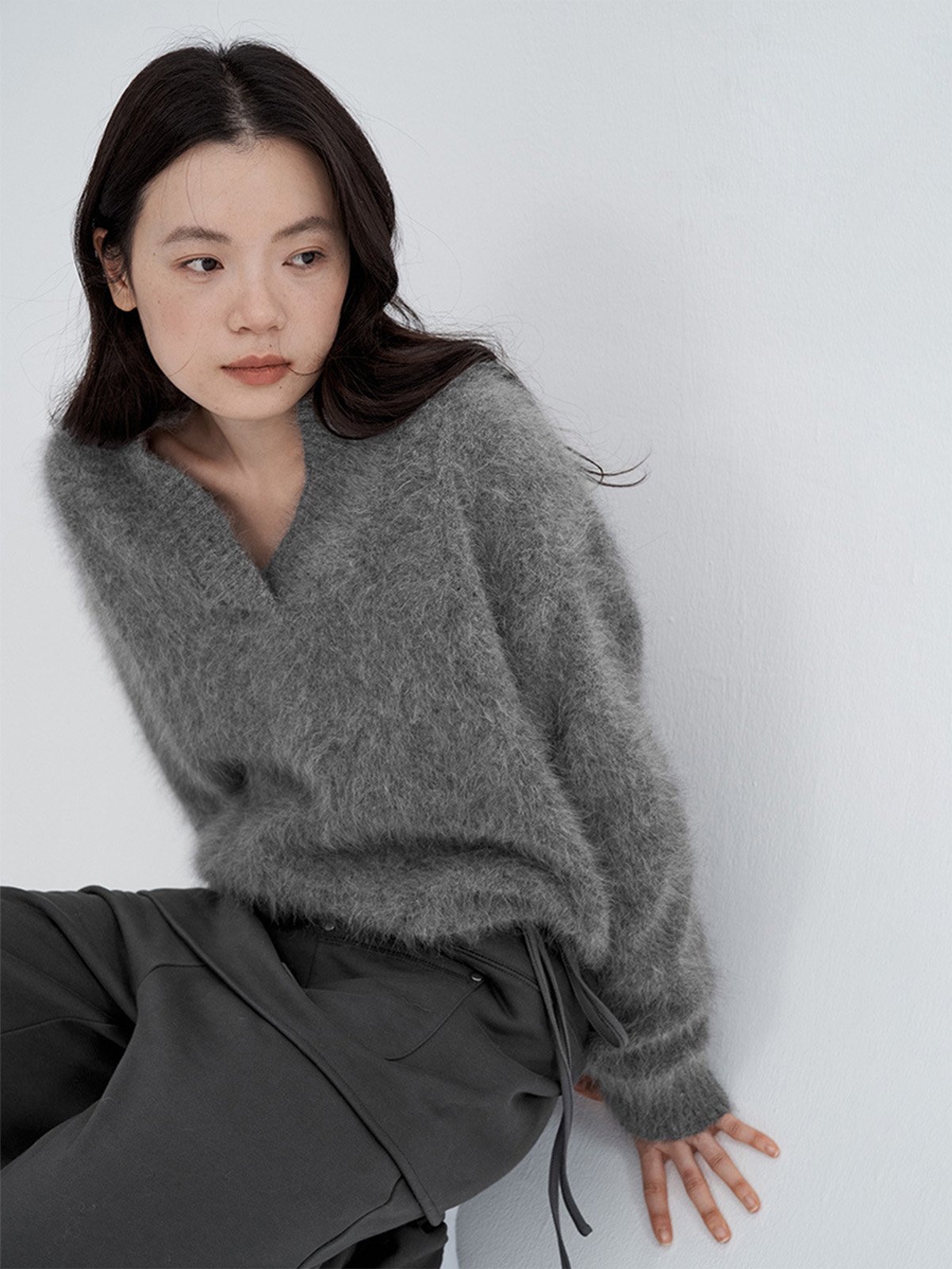 V-neck Long Sleeve Sweater L321524911 - 图片 4