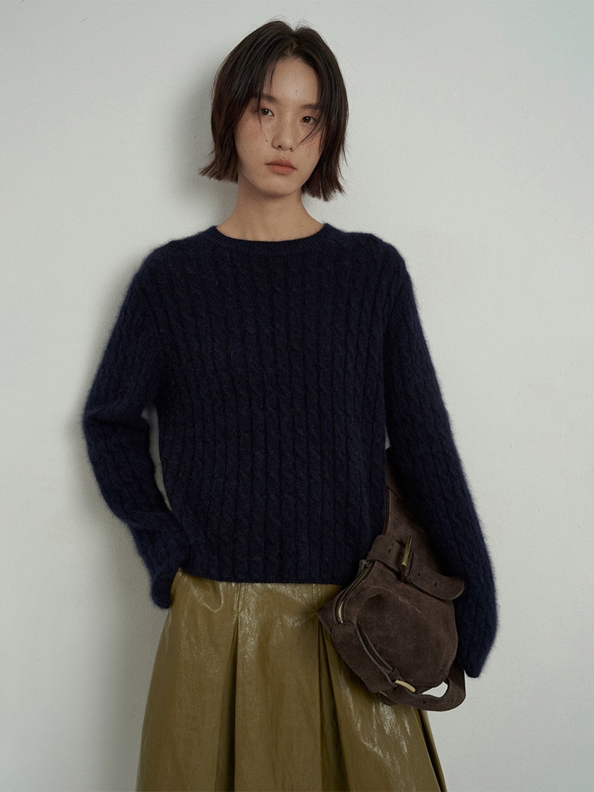 30%Aaccoon and 10%Wool Crew neck Knitwear L4215131031 - 图片 3
