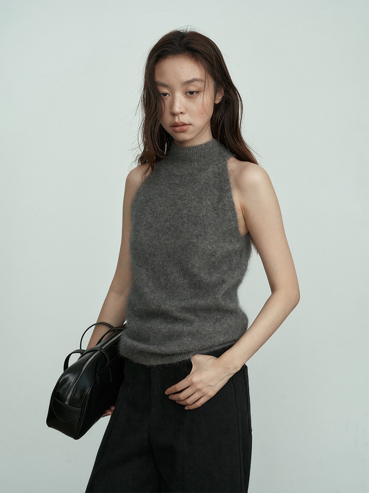 Soft-Wool Knitted Vest Sweater L4223241289 - 图片 4