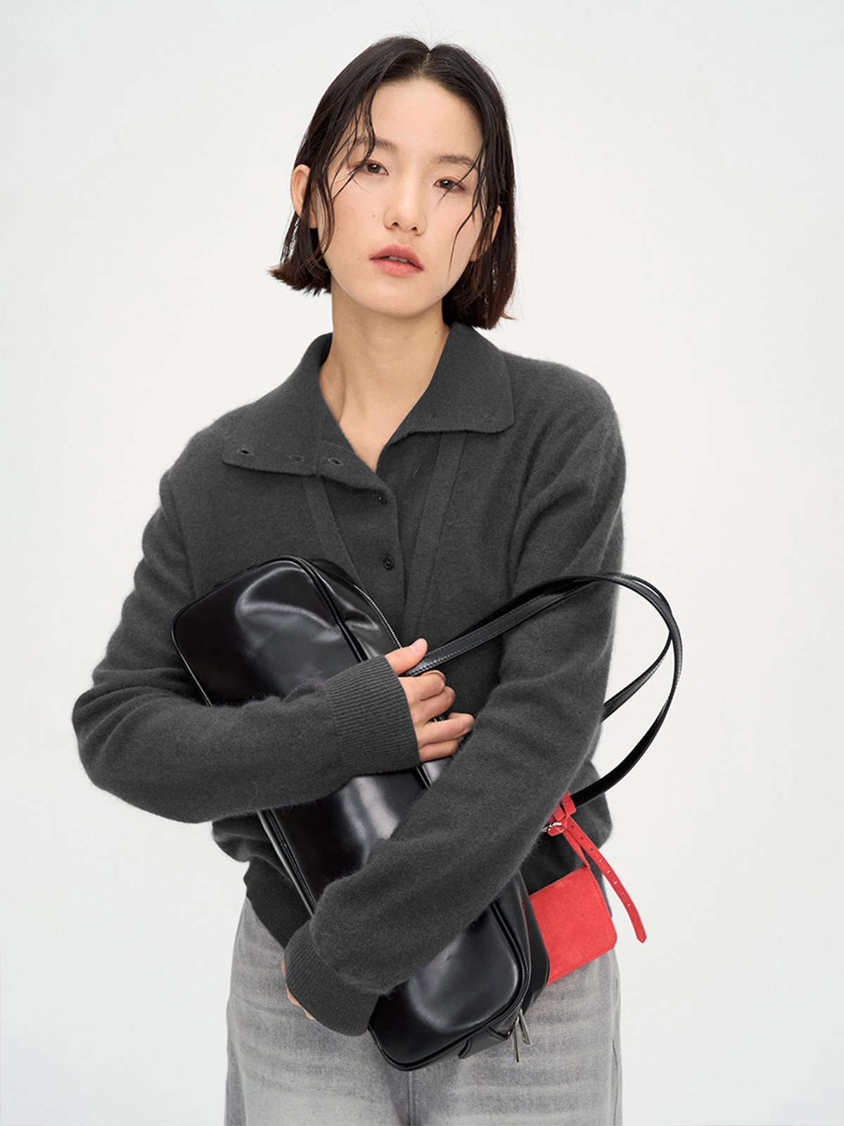 Soft Wool Knitted Cardigan Sweater - 图片 3