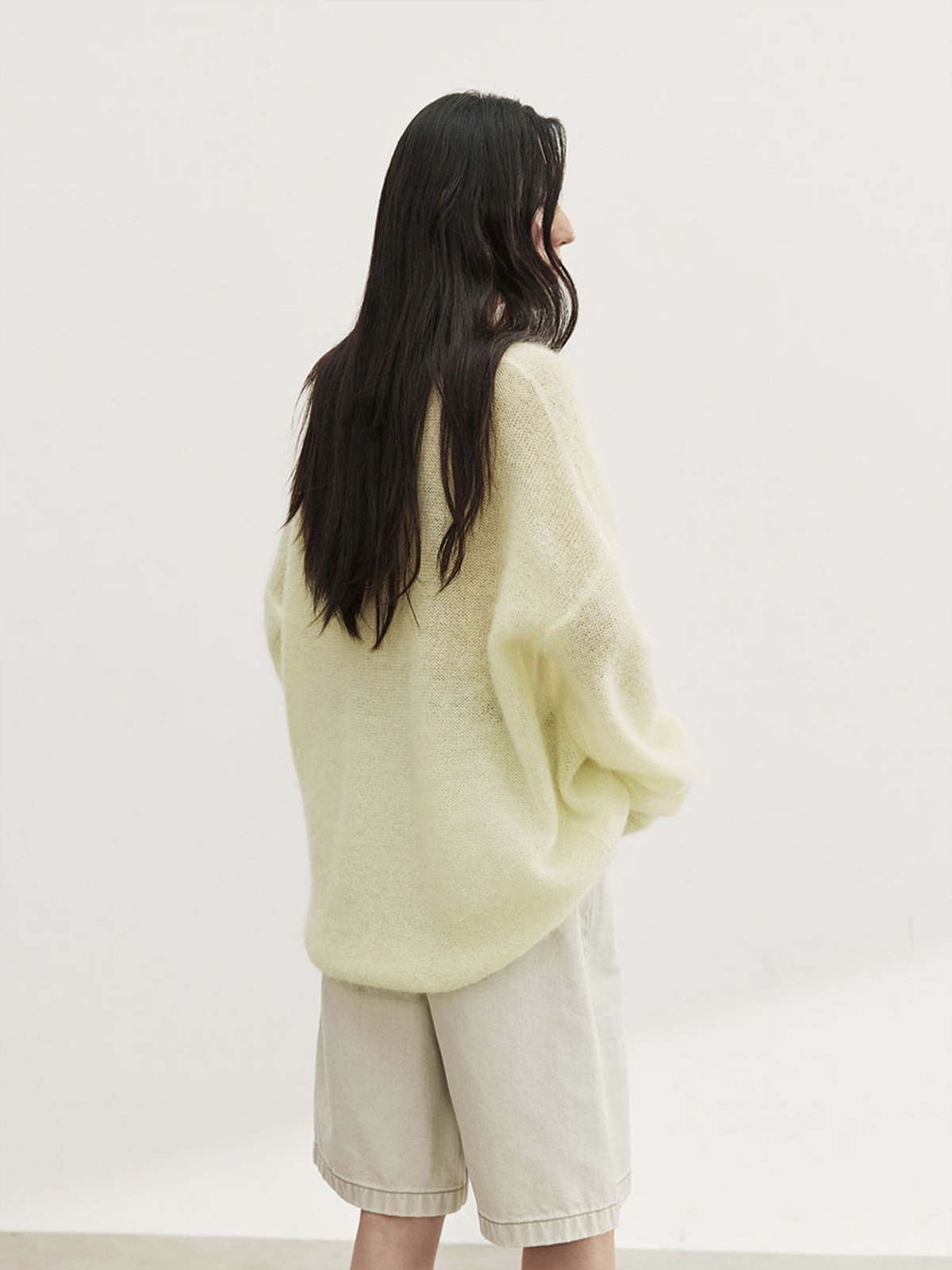 55%Mohair Wool Oversize Loose Pullover Knitwear LAN502302695 - 图片 2