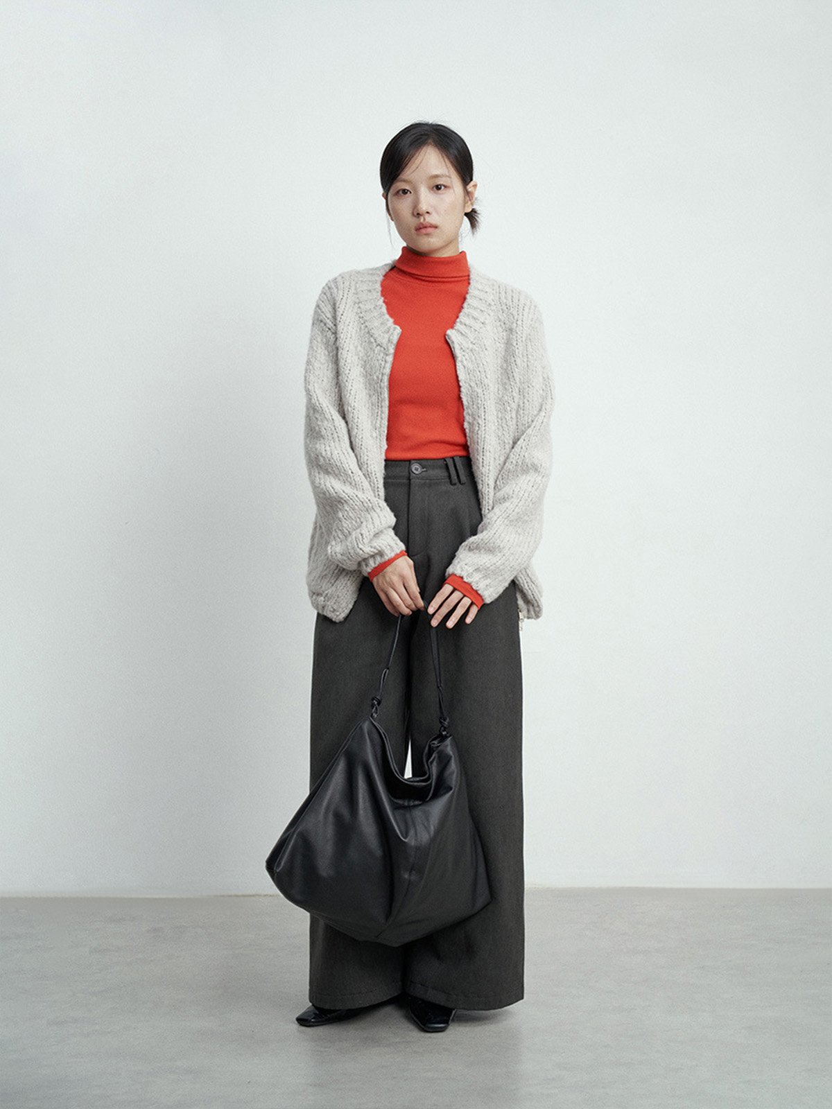 43% Wool Zipper Pocket Cardigan Sweater L4206241442 - 图片 5